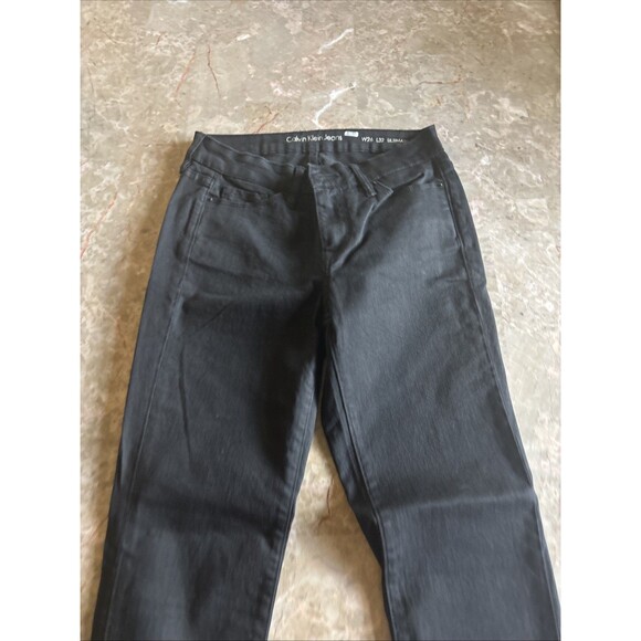 Women's Calvin Klein Black Denim Jeans  26x32 Ultimate Skinny - Picture 2 of 9